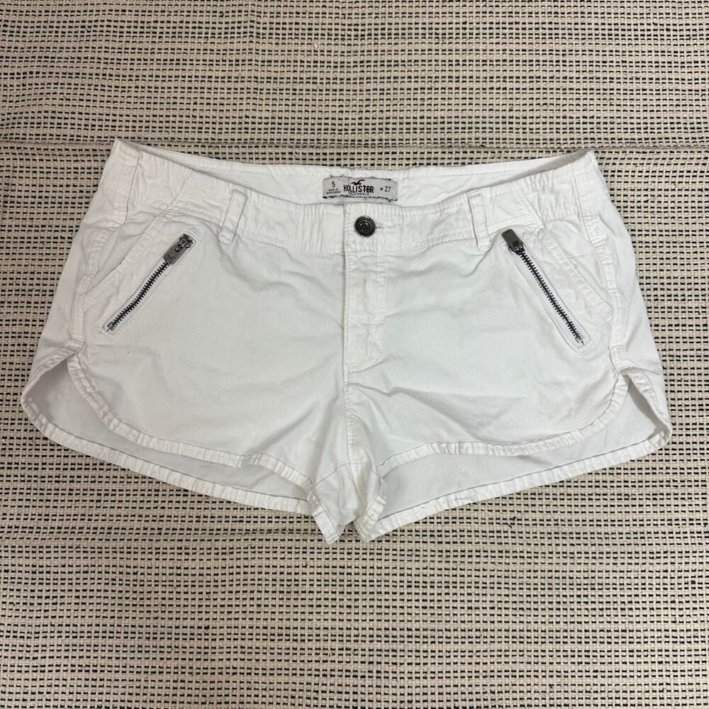 Y2K Hollister Low Rise White Tumblr Mini Shorts